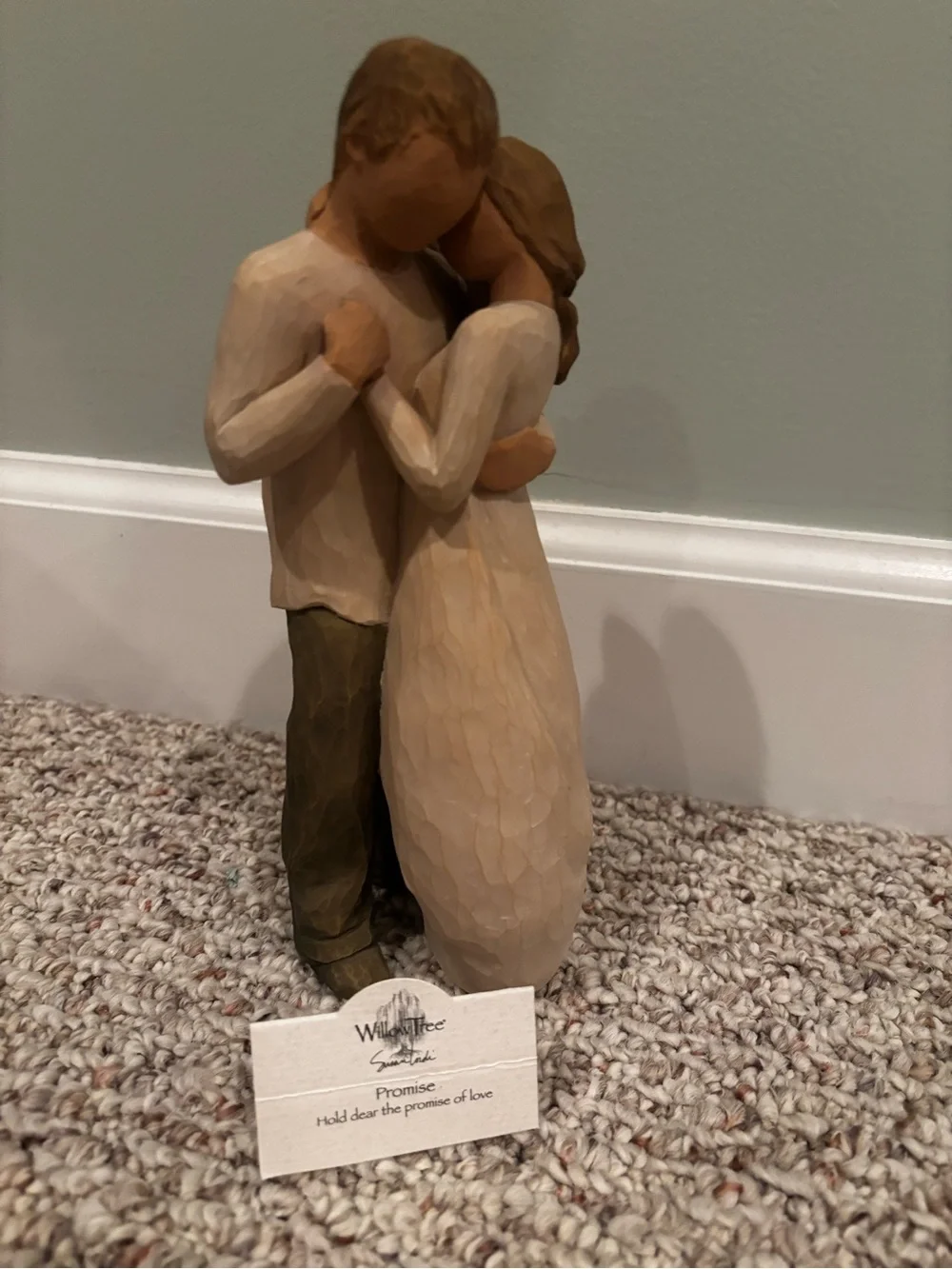 Willow Tree Couple Figurine in Beige, Brown and Cream